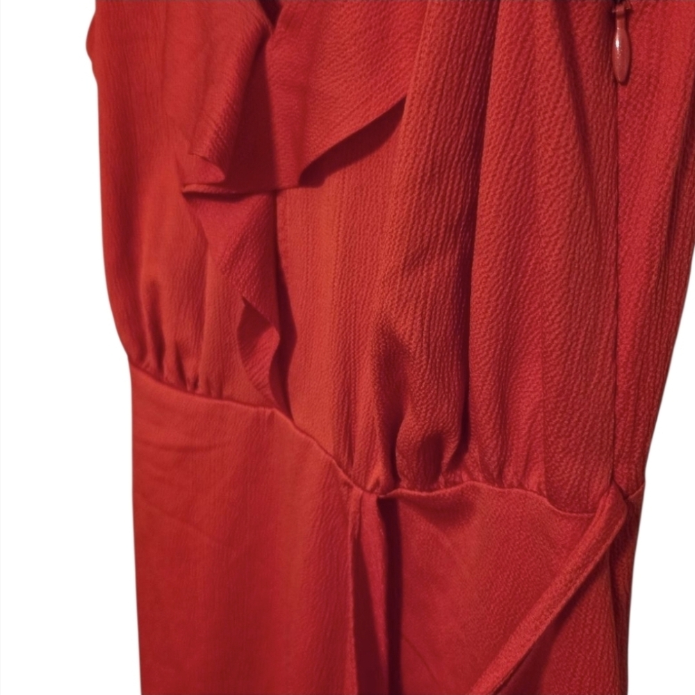 NWT French Connection Maudie Drape Sleeveless Wrap Dress Shanghai Red - Picture 10 of 12